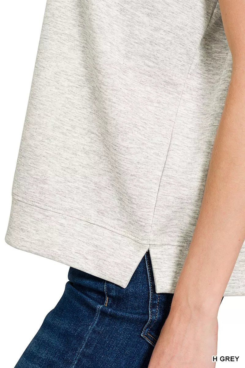 Zenana Scuba Short Sleeve Sweatshirts - Bitsy Gypsy Boutique