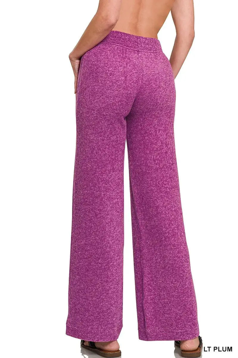 Zenana Soft Brushed Hacci Pants by Trendsi