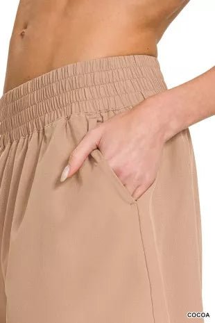 Zenana Soft Woven Lined Shorts With Pocket - Bitsy Gypsy Boutique