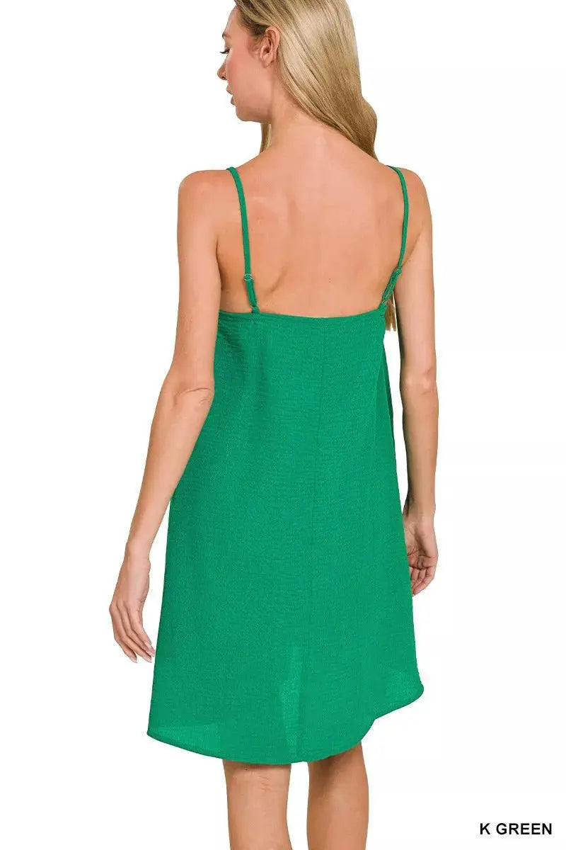 Zenana Woven Airflow Mini Dress by Trendsi