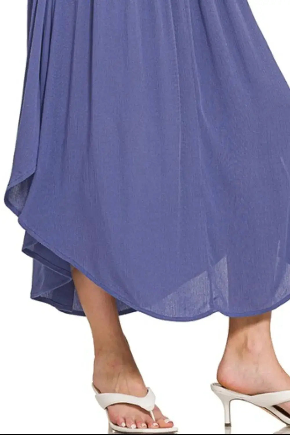 Zenana Woven Crinkle Smocked Waist Maxi Skirt W Pockets by Trendsi