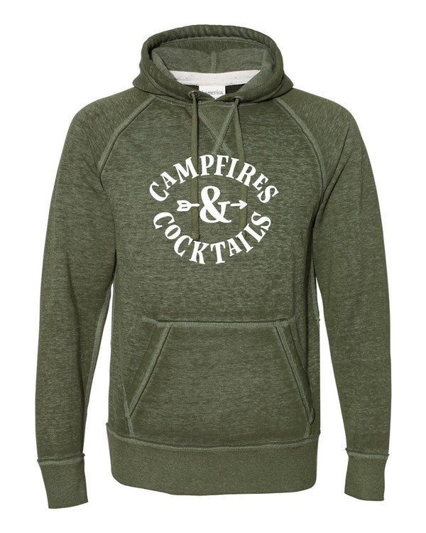 Campfires and Cocktails Vintage Hoodie - Bitsy Gypsy Boutique