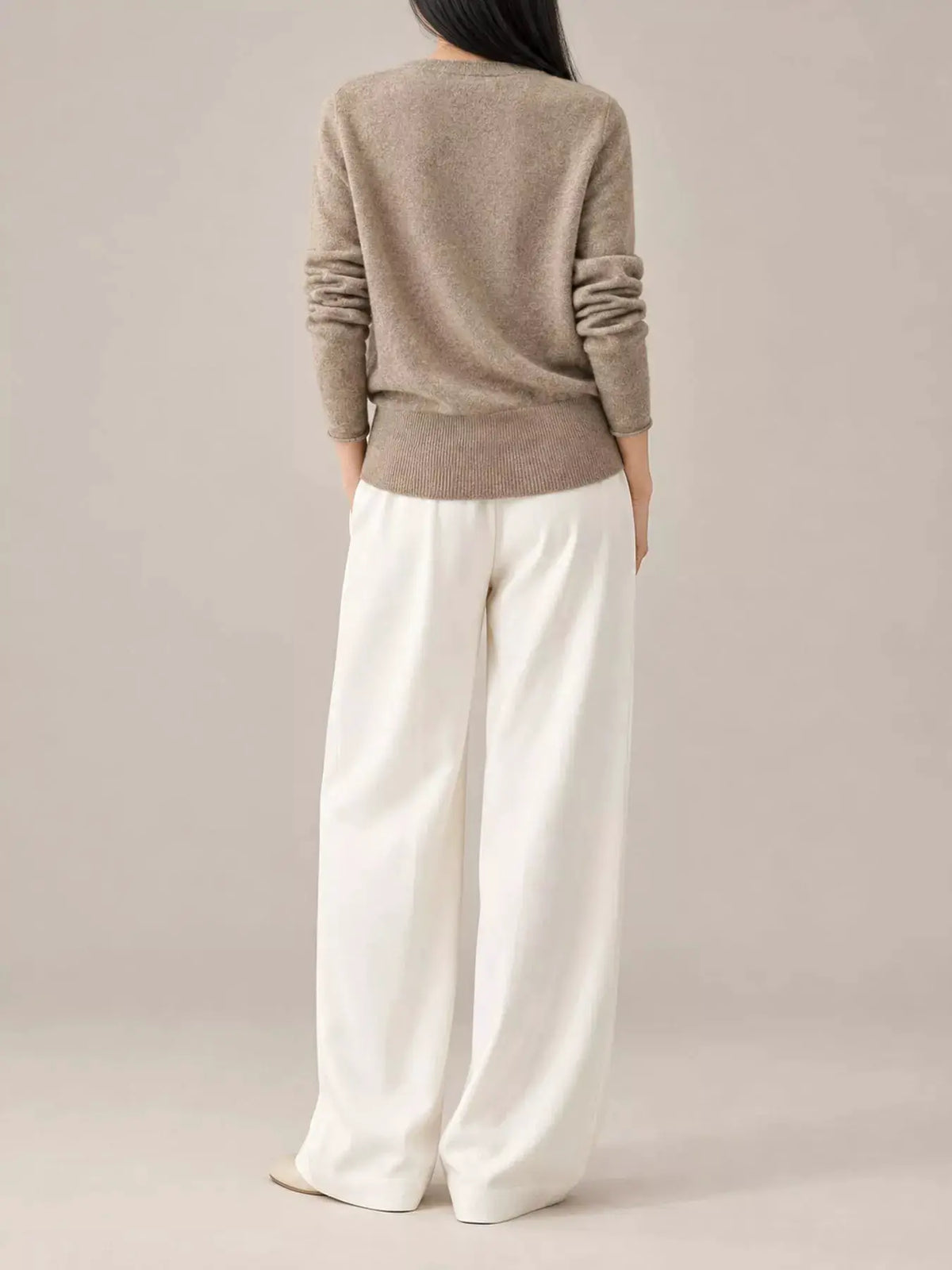 Wrap-Front Long Sleeve Sweater by Trendsi