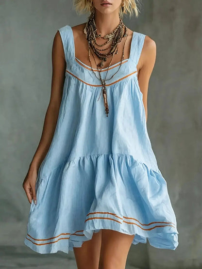 Full Size Sleeveless Tiered Mini Dress Plus Size by Trendsi