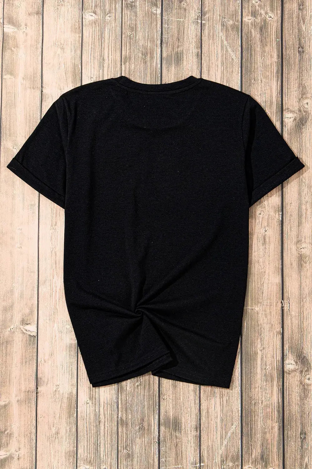 Rhinestone Skull Graphic Crew Neck T Shirt by Trendsi