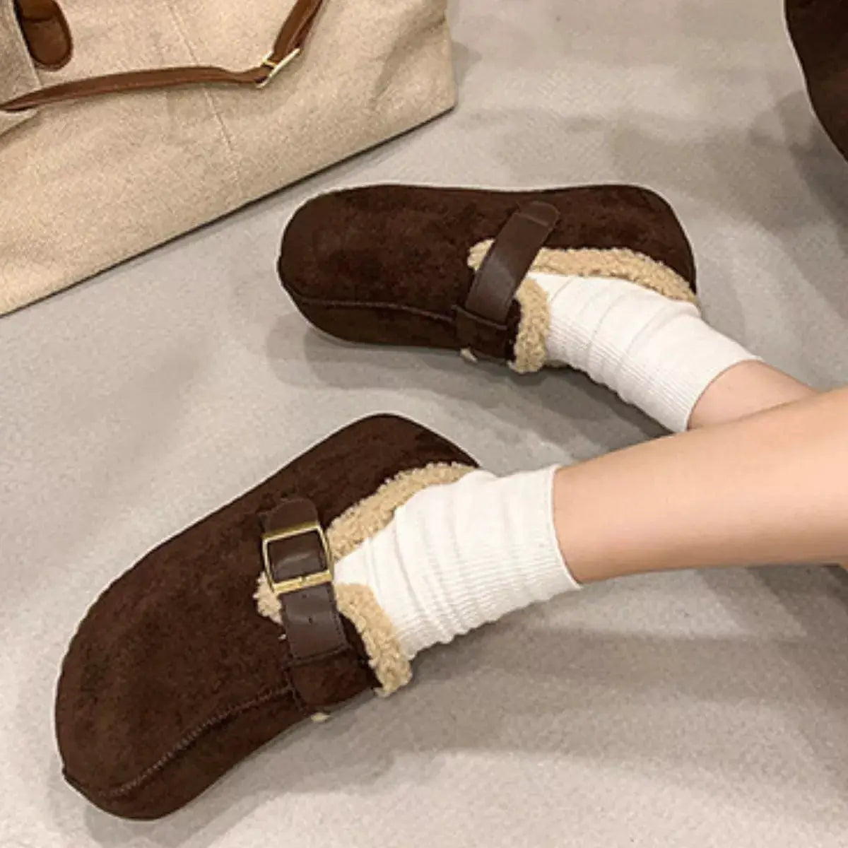 Round Toe Platform Slip-Ons by Trendsi