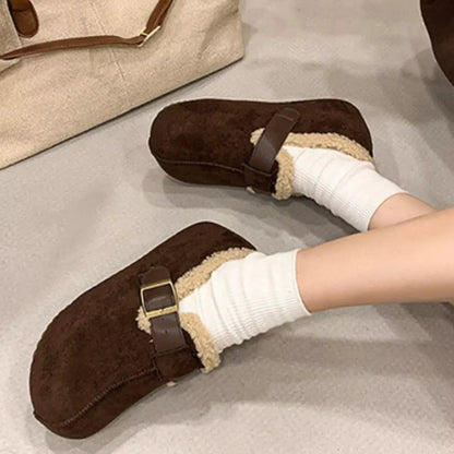 Round Toe Platform Slip-Ons by Trendsi