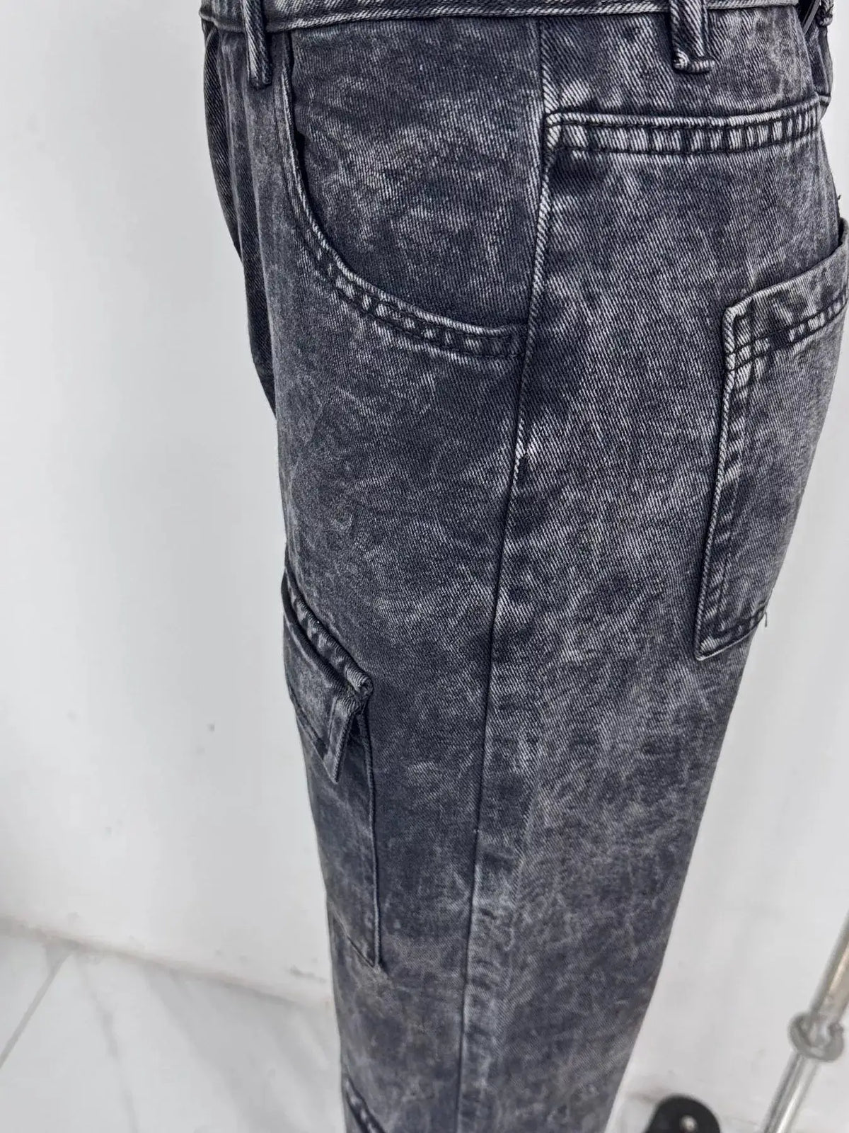 High-Waisted Wide-Leg Cargo Jeans by Trendsi