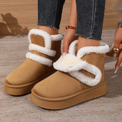 Round Toe Platform Boots by Trendsi