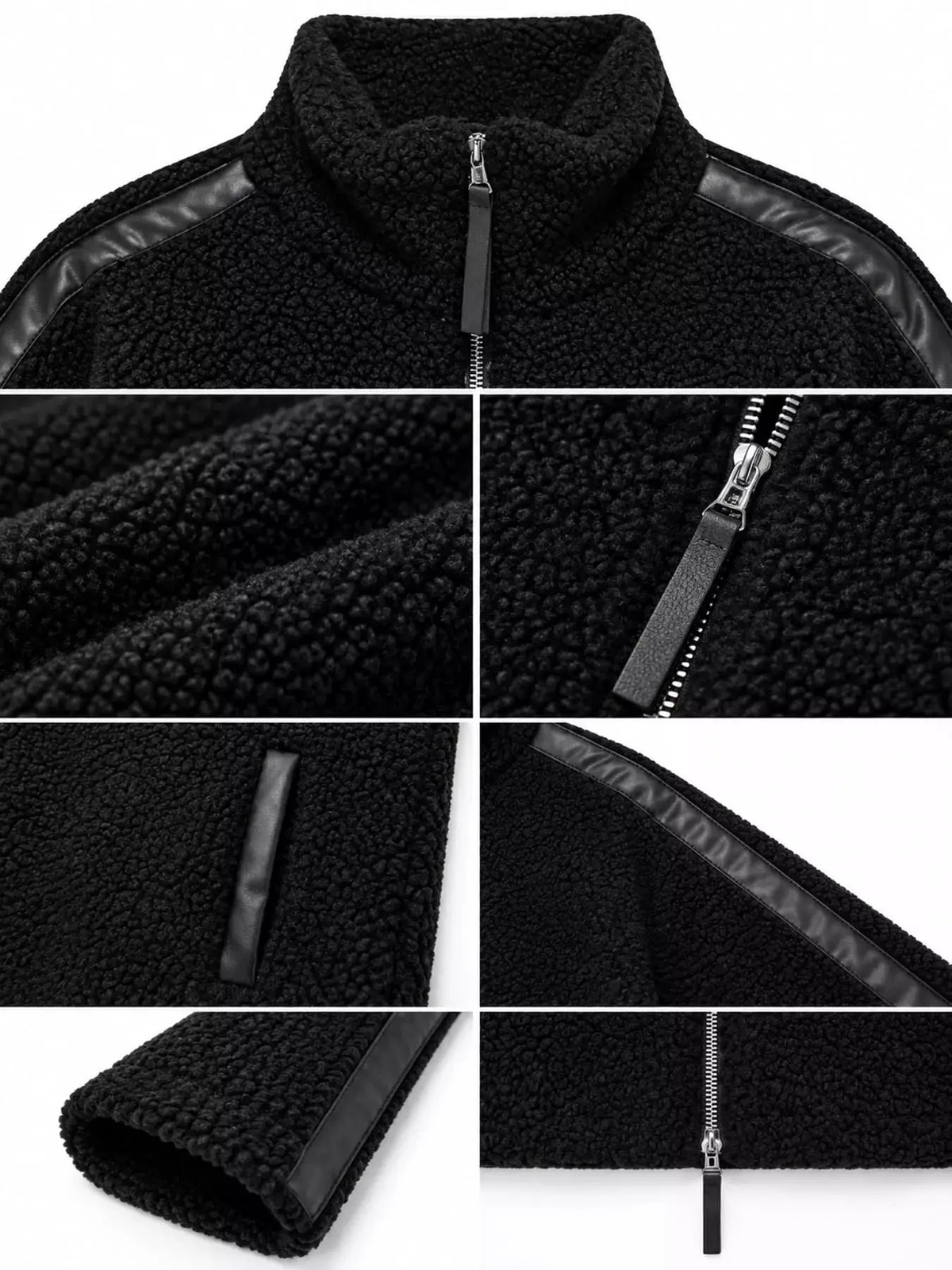 Sherpa Zip-Up Outerwear by Trendsi