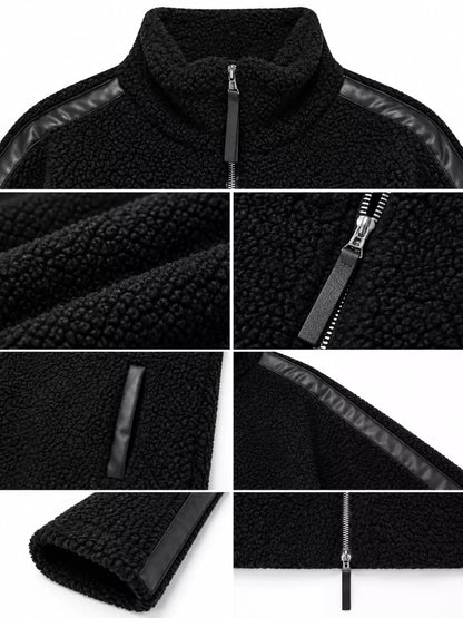 Sherpa Zip-Up Outerwear by Trendsi