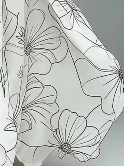 Halter Neck Printed Flowy Maxi Dress by Trendsi