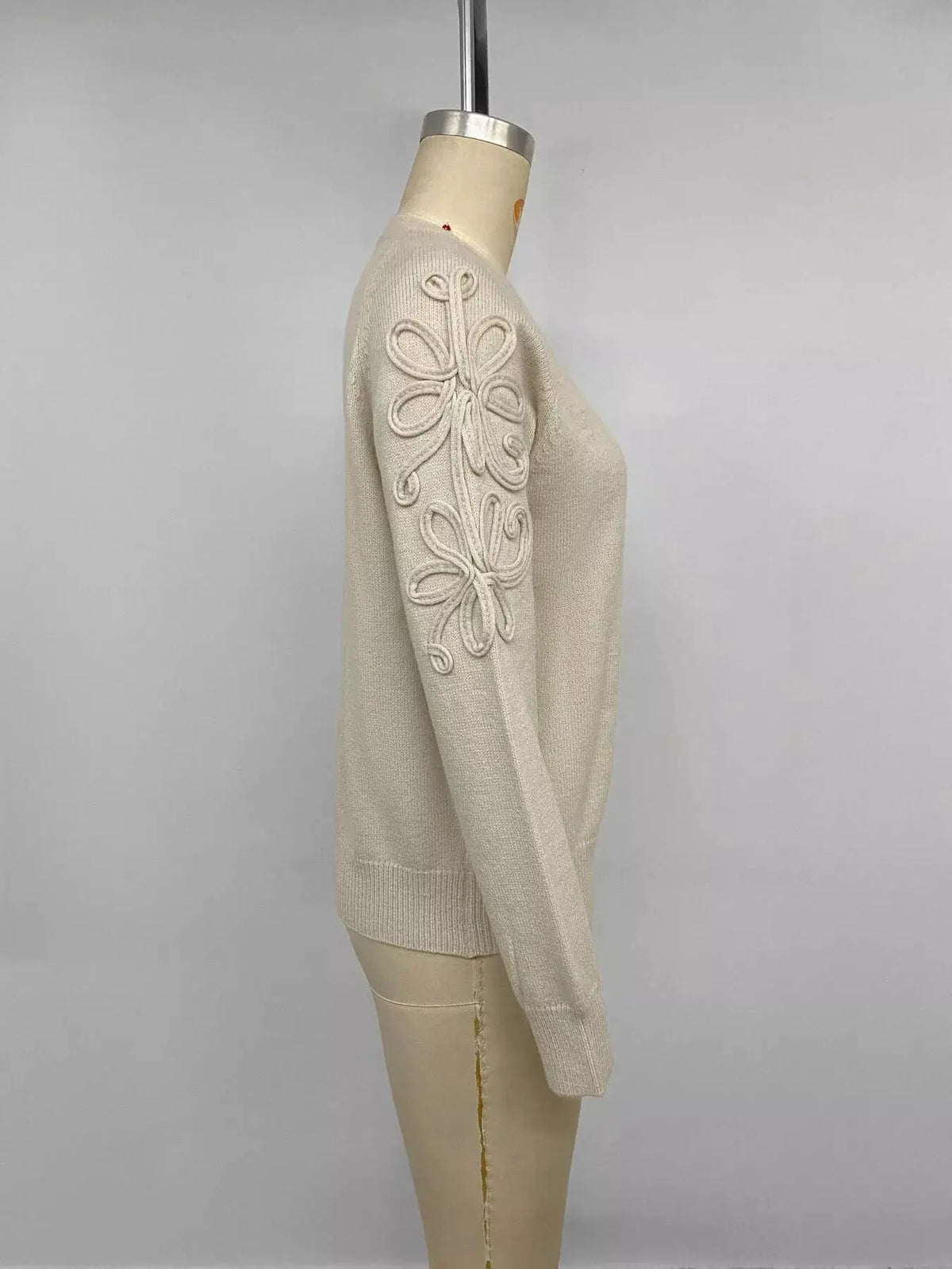 Floral Raglan Sleeve Sweater by Trendsi
