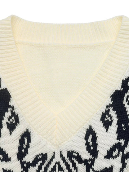 Floral Dropped Shoulder Sweater by Trendsi
