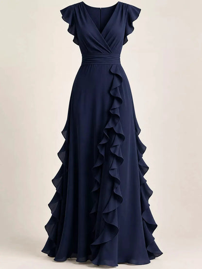 Ruffled Surplice Sleeveless Maxi Dress by Trendsi