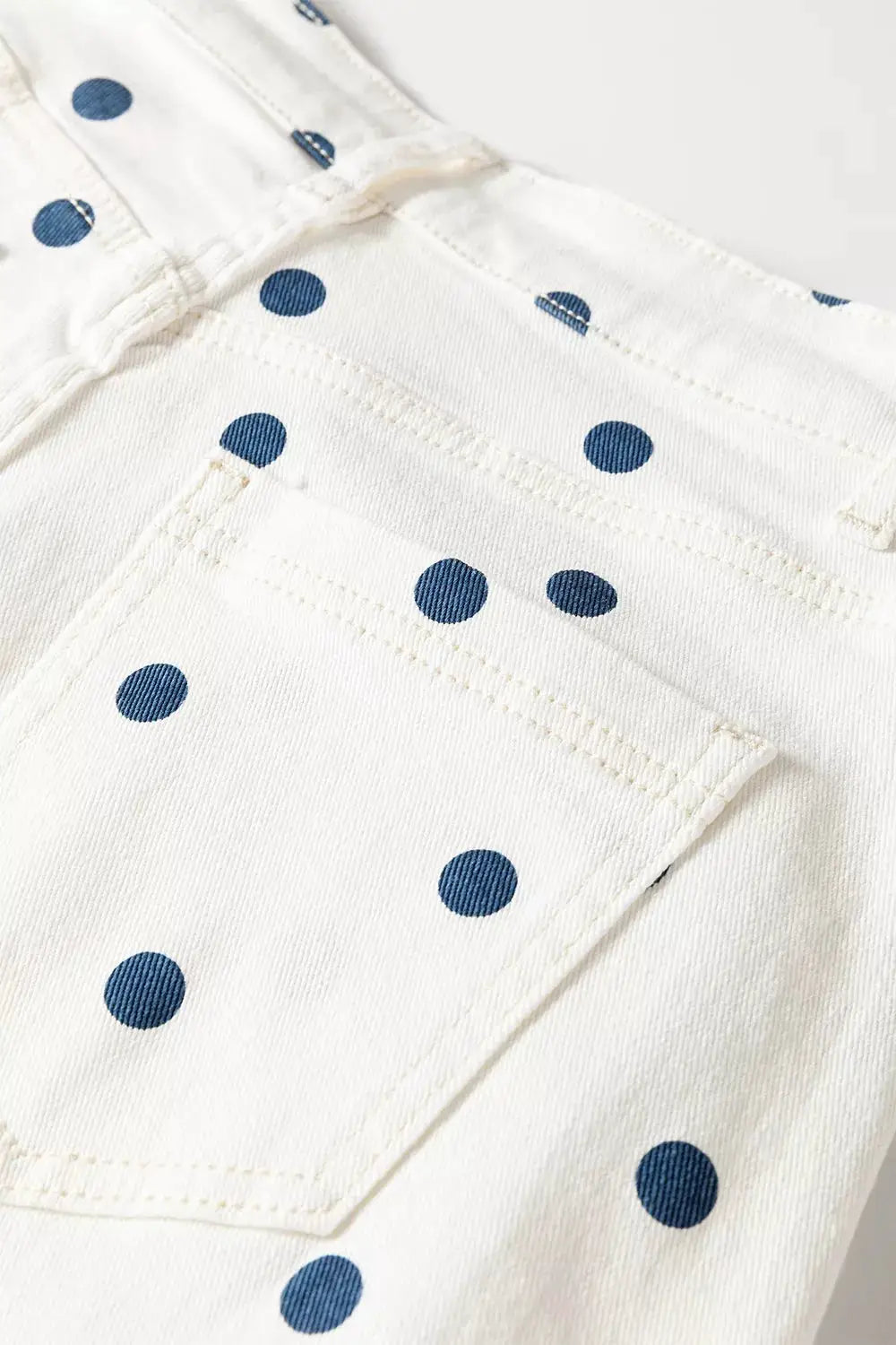Polka Dot Wide-Leg Jeans by Trendsi