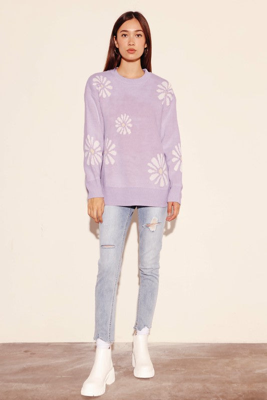 Daisy flower sweater