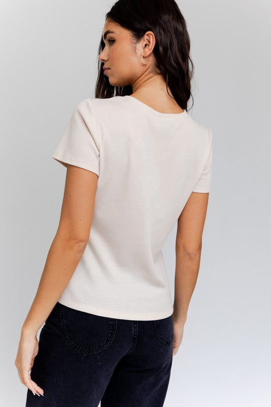 Short Sleeve Asymmetrical Top