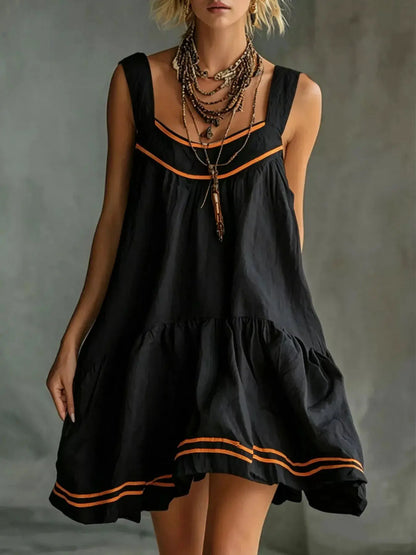 Full Size Sleeveless Tiered Mini Dress Plus Size by Trendsi