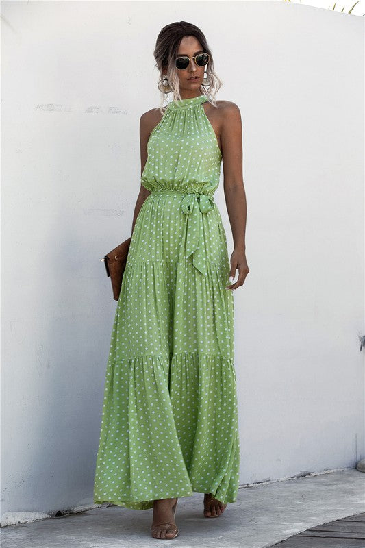 Womens Polka Dot Maxi Dress.