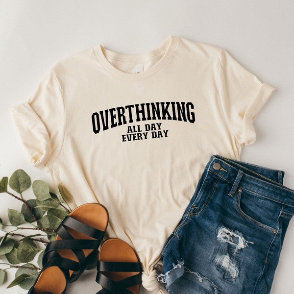 Overthinking All Day Short Sleeve Graphic Tee