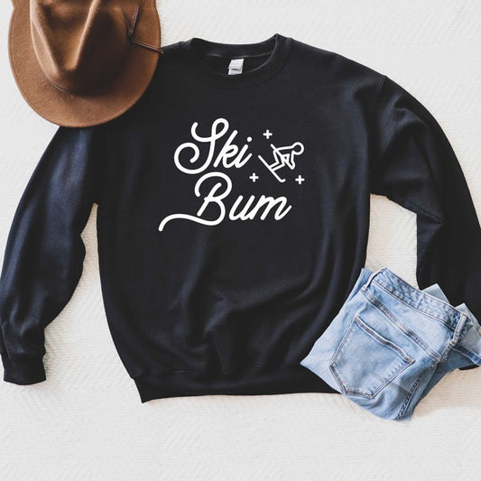 Ski Bum Skier Graphic Sweatshirt