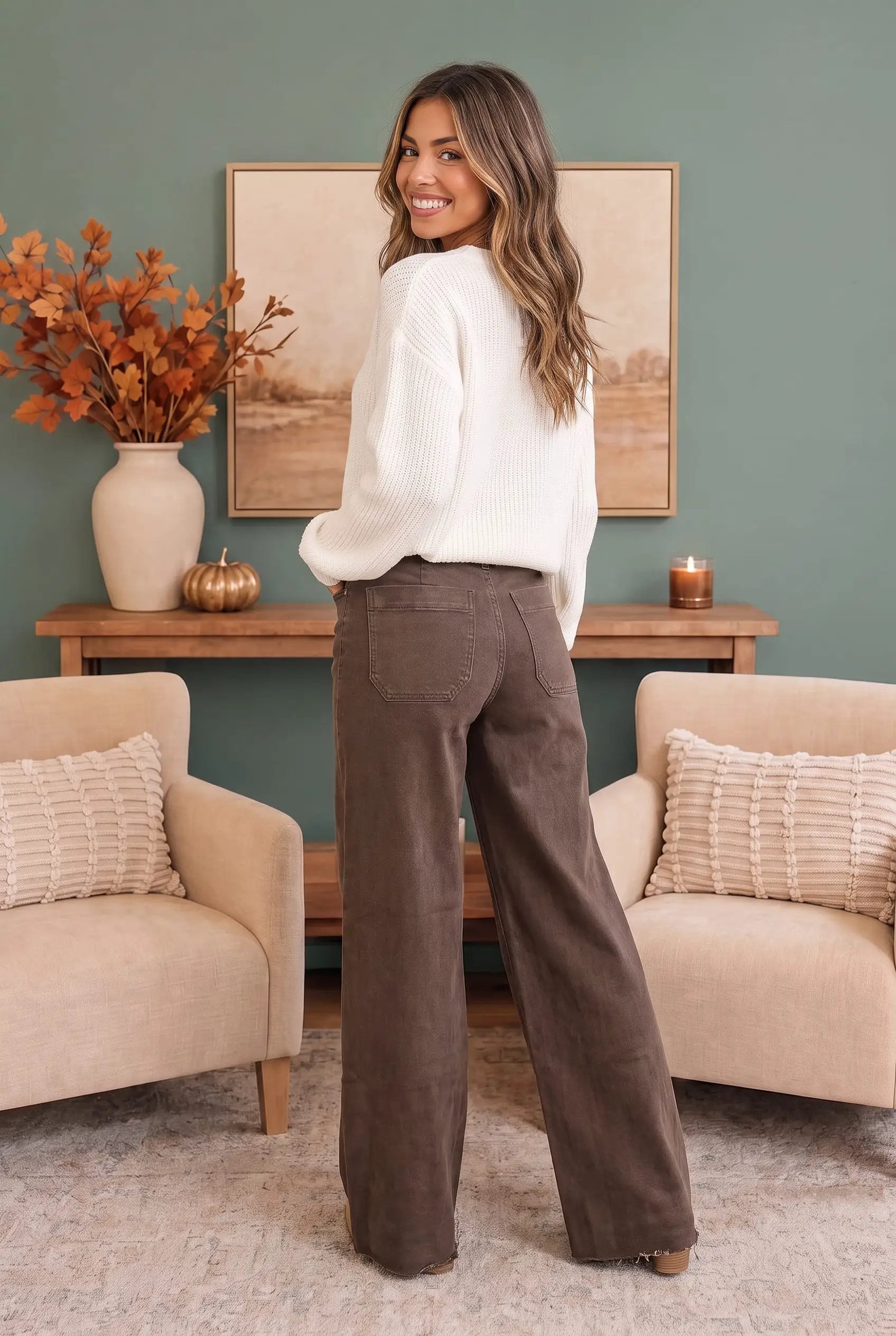 Washed Brown Jeans That Mean Business by Judy Blue