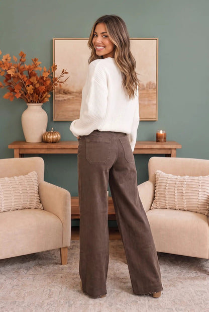 Washed Brown Jeans That Mean Business by Judy Blue