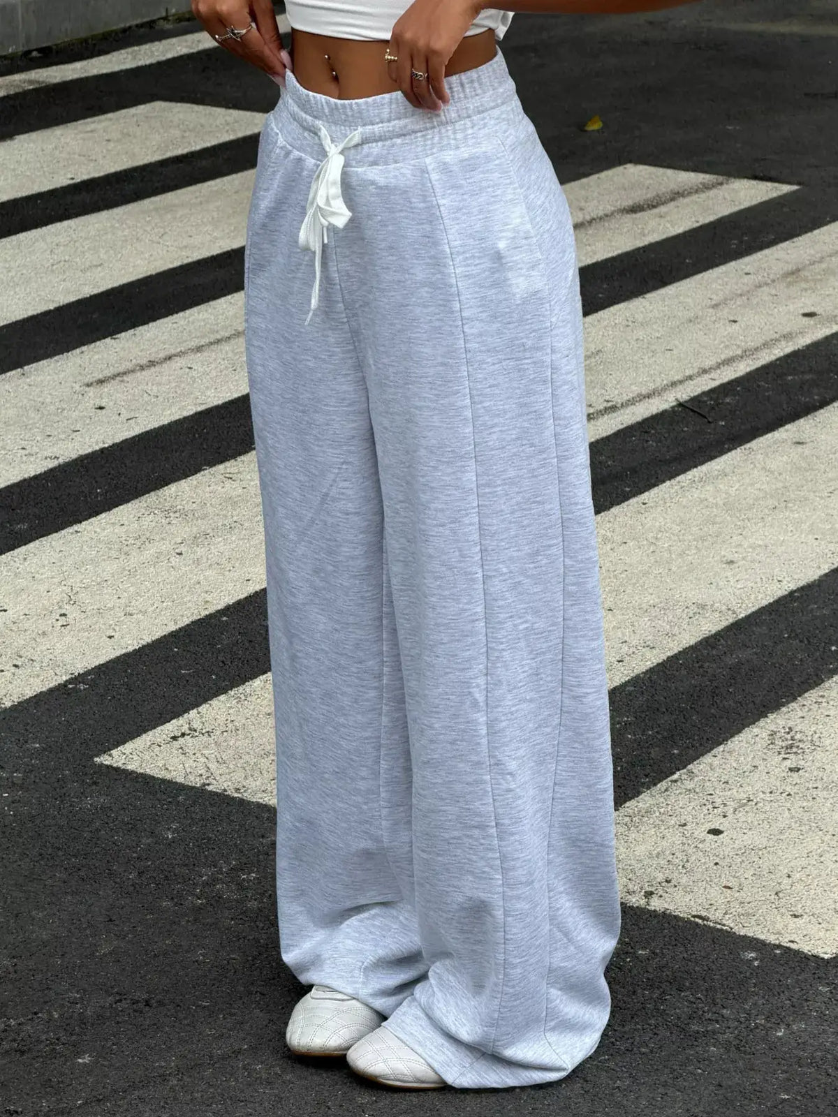 Drawstring Wide-Leg Pants by Trendsi