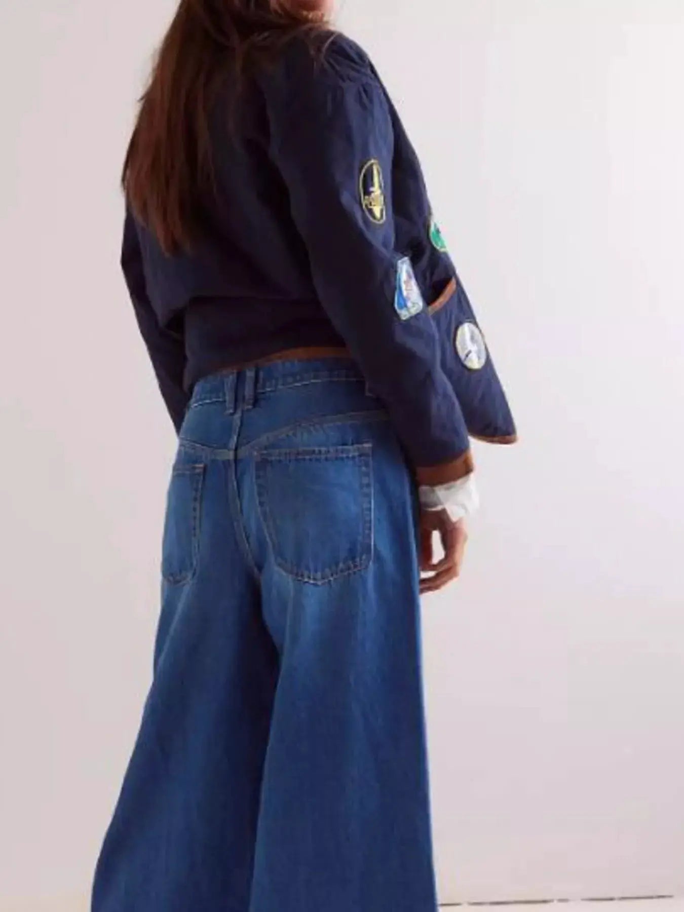 Wide-Leg Side Snap Button Jeans by Trendsi
