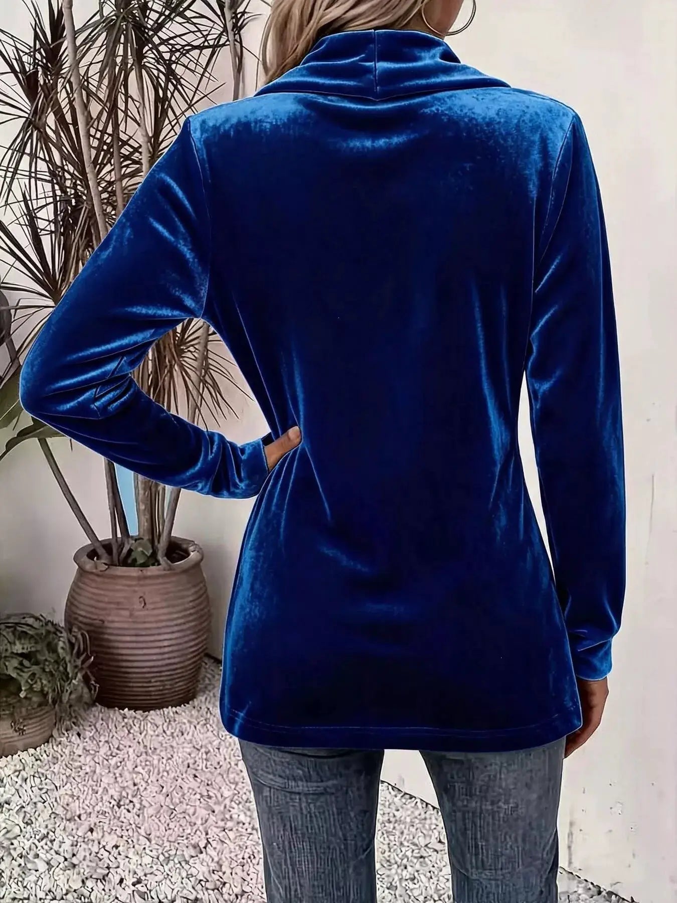 Full Size Velvet Open-Front Cardigan Plus Size by Trendsi