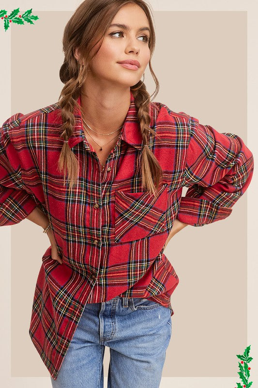 Plaid Love, flannel Shirt