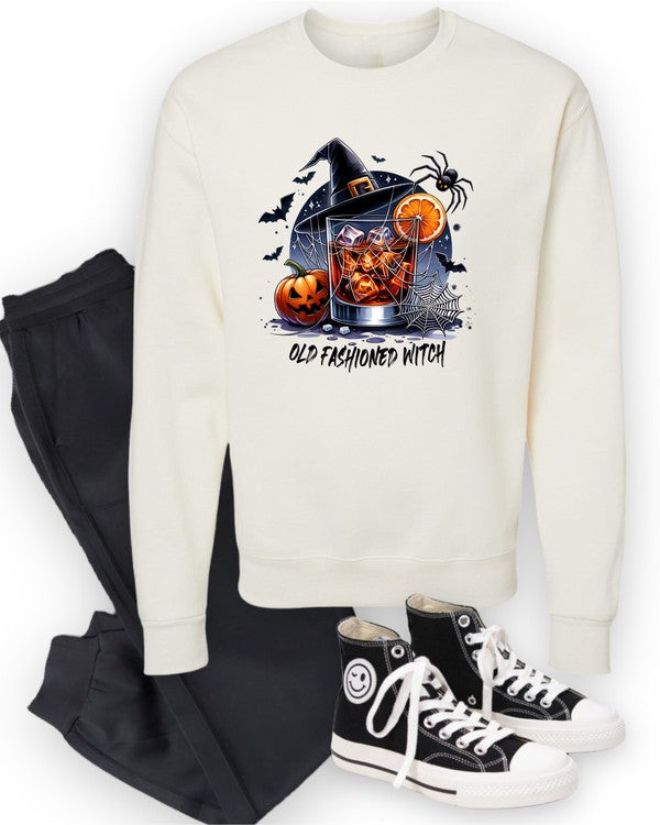 Old Fashioned Witch Graphic Sweatshirt