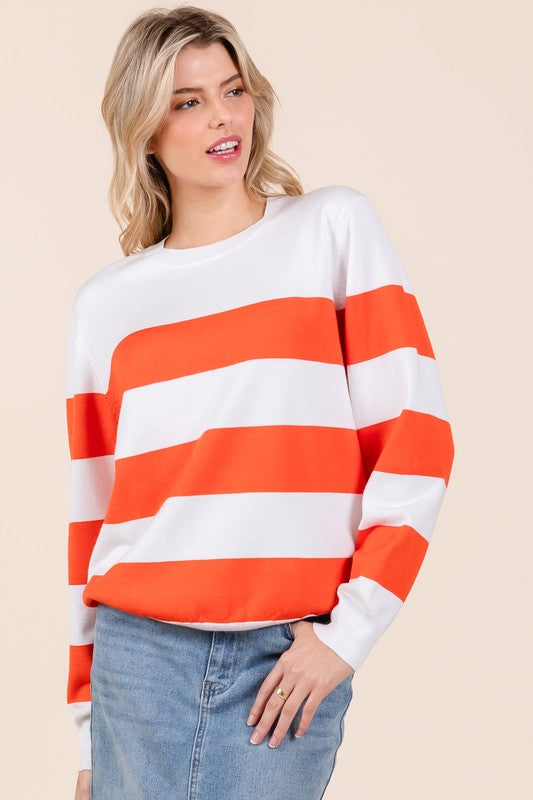 Stripe Lightweight Knit Sweater