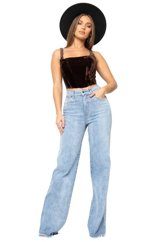 Retro Wash Wide Leg Jean