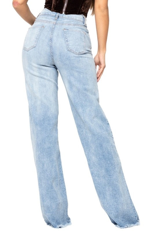 Retro Wash Wide Leg Jean