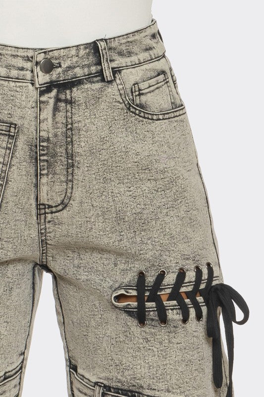 Vintage Lace-Up Utility Pants