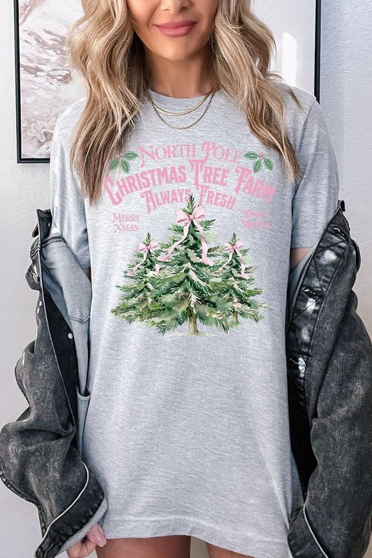 North Pole Christmas Tree Farm Graphic Tee