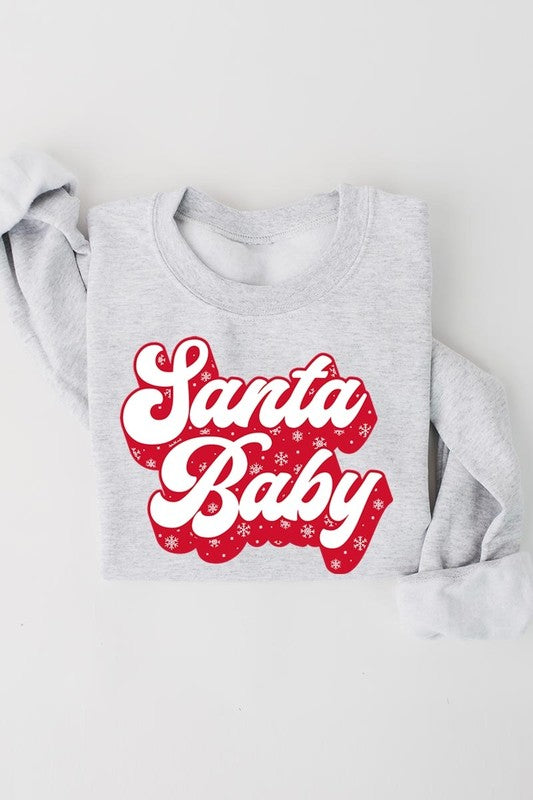 Santa Baby Graphic Fleece Sweatshirts