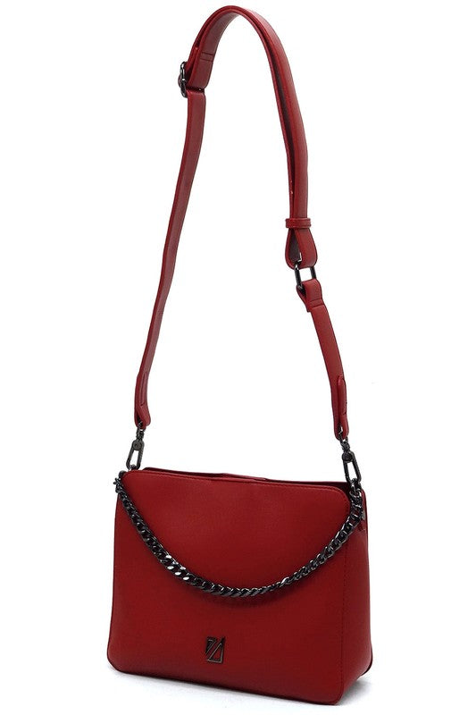 IZA CO Chain Link Crossbody Bag