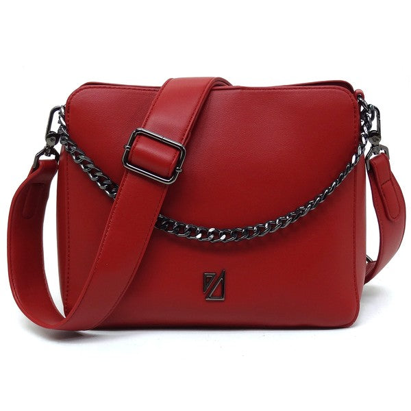 IZA CO Chain Link Crossbody Bag