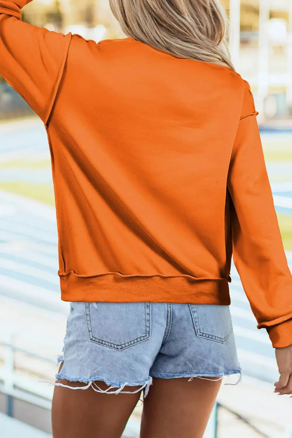 Spooky Season Mock Neck Reversible Halloween Sweatshirt by Trendsi