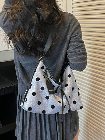 Polka Dot Shoulder Bag by Trendsi