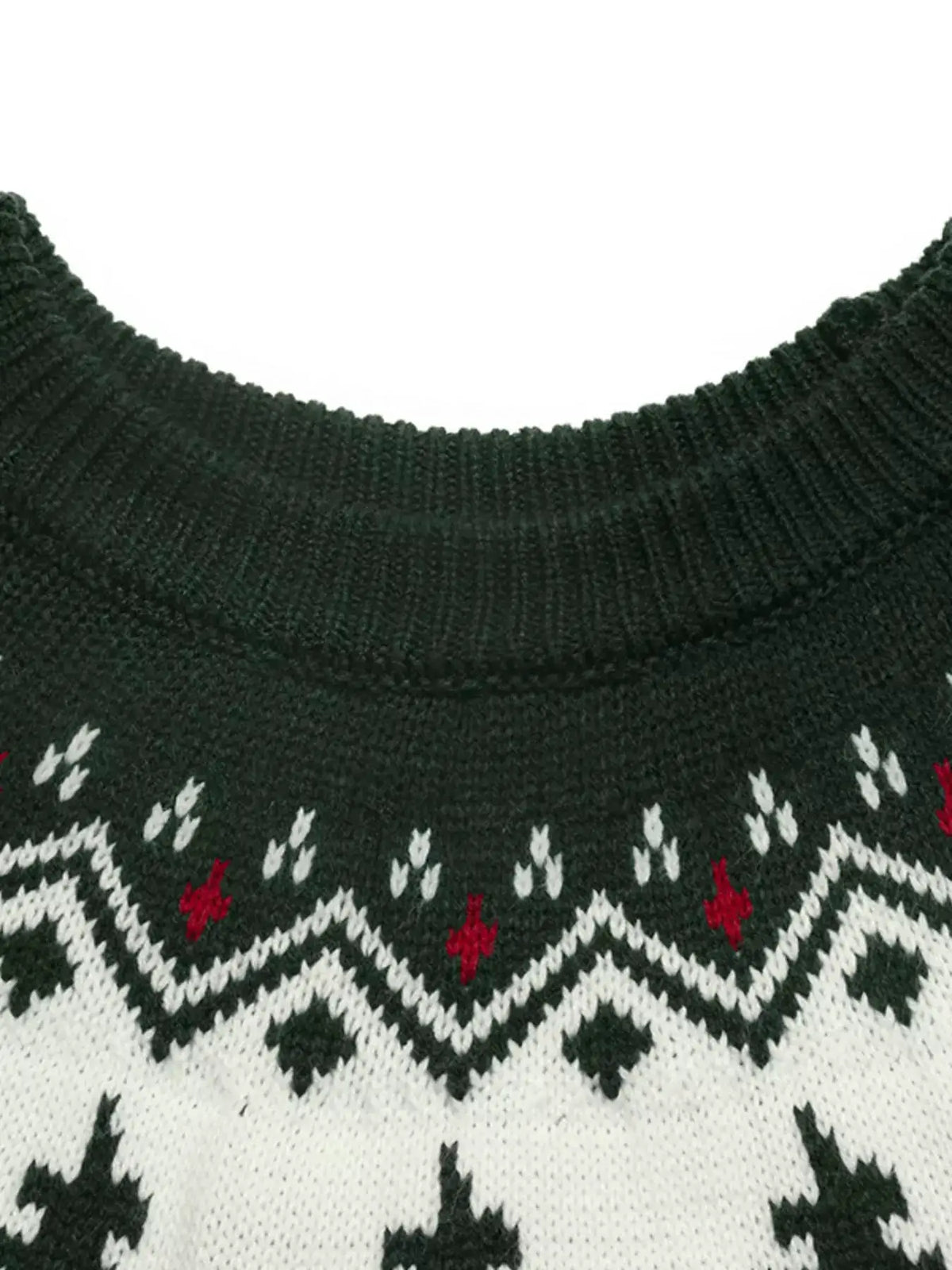 Christmas Tree Pattern Round Neck Sweater by Trendsi