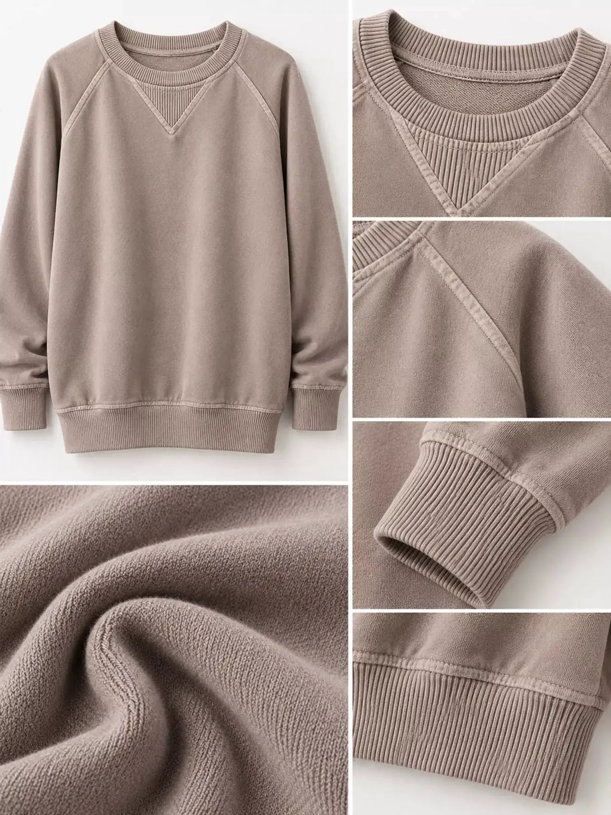 Crew Neck Raglan Sleeve Sweatshirt by Trendsi