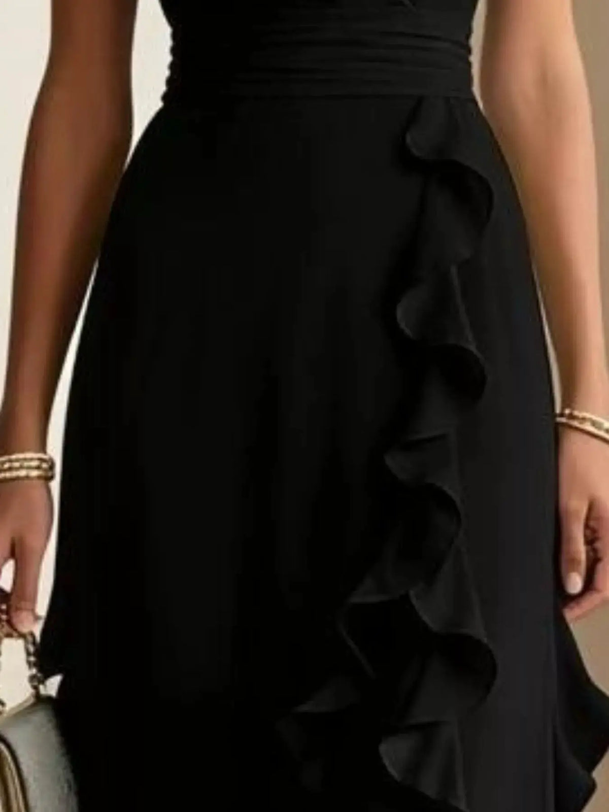 Ruffled Surplice Maxi Dress by Trendsi