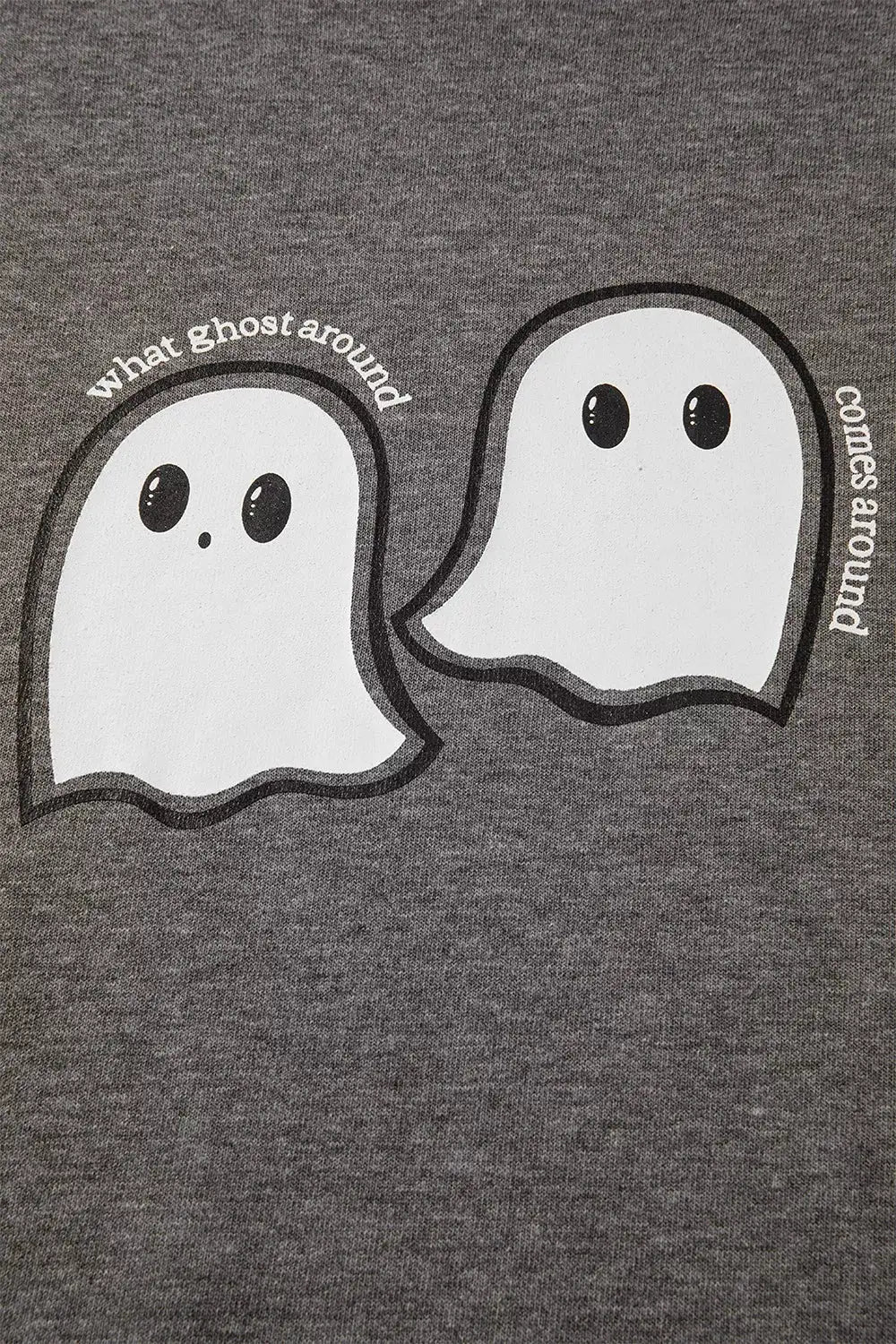 Halloween Ghost Print Mineral Wash Oversize Hoodie by Trendsi
