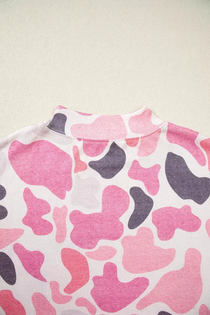 Camouflage Western Style Pullover Sweatshirt by Trendsi