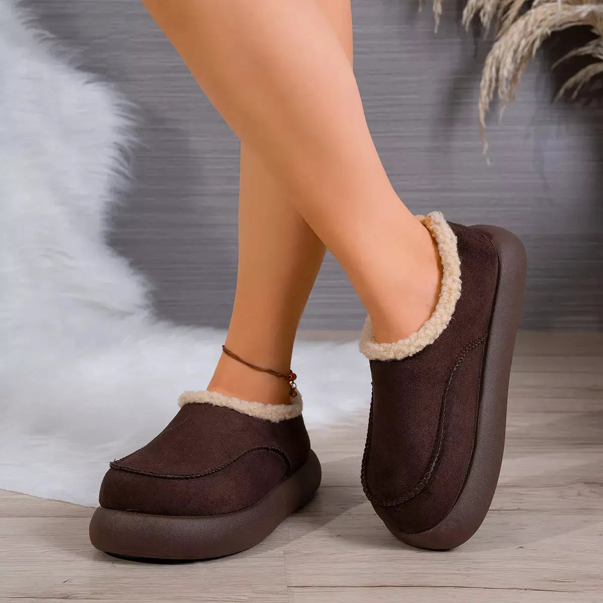 Round Toe Ankle Boots by Trendsi