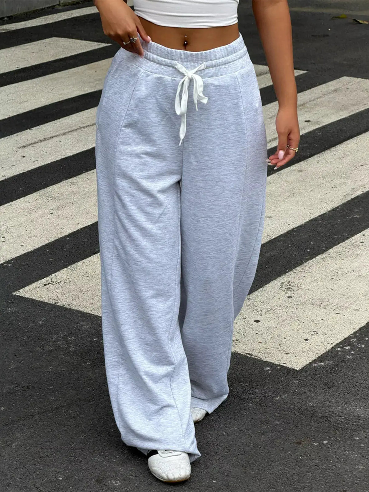 Drawstring Wide-Leg Pants by Trendsi